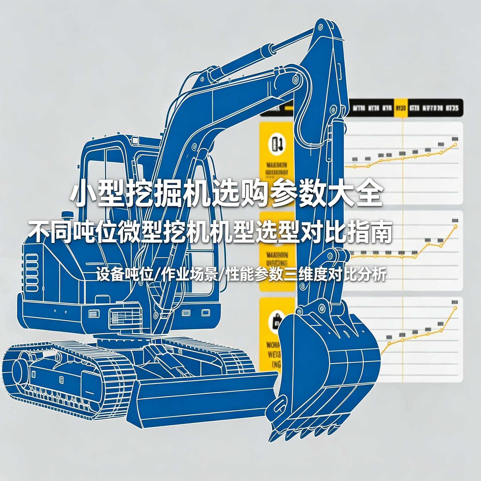 小型挖掘机选购参数大全-不同吨位微型挖机机型选型对比指南